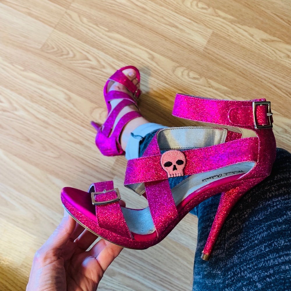 Michael Antonio hot Pink glittery sexy high heel hot fun party time fun